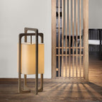 Muto Lampadaire Rectangulaire Moderne, Bois/Tissu, Bois, Salon - Neutralighting