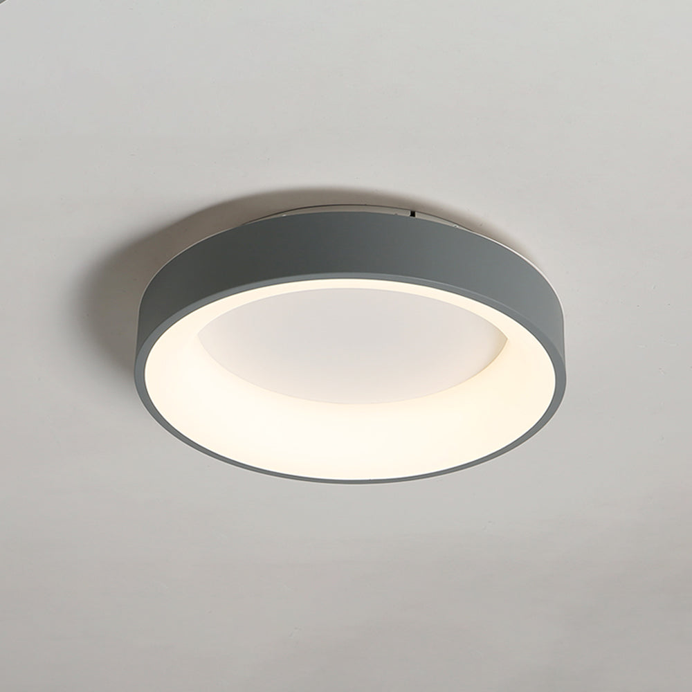 Arisha Plafonnier Bol Moderne, Métal/Acrylique, Blanc/Gris, Salon - Neutralighting