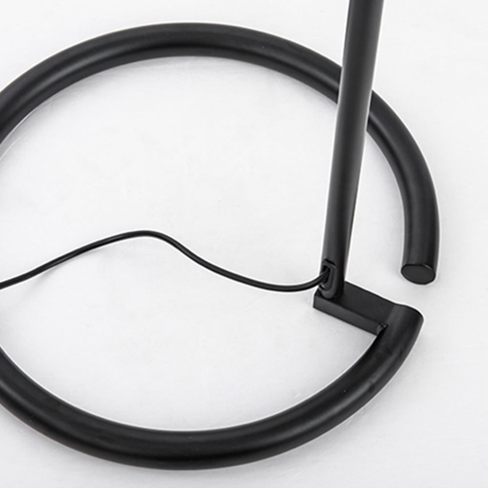 Valentina Design Lampadaire Rond Nordique Métal/Verre Noir Bureau/Chambre - Neutralighting