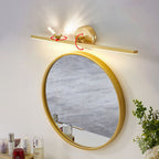 Arisha Applique Murale à Miroir Design Italien Iibellules Moderne Acrylique/Métal Doré Salle de Bain - Neutralighting