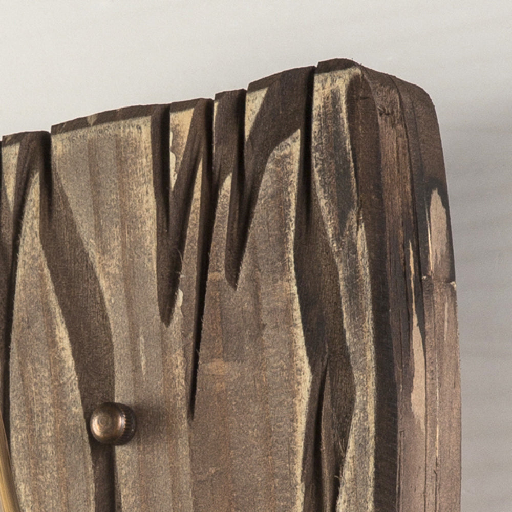 Epoch Applique Murale à Bougie, Métal et Bois, 25x55CM - Neutralighting