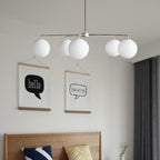 Valentina Minimaliste LED Bulle Verre Métal Lustre Salon - Neutralighting