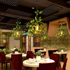 Umari Globe Art Deco LED Suspension Vert Métal Salle à Manger - Neutralighting