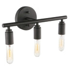 Silva Applique Murale Simple, Métal/Verre, Noir, Salle de Bain - Neutralighting
