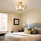 Silva Plafonnier Rétro Fleur Métal Verre Chambre à Coucher - Neutralighting