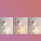 Aria Applique Murale Moderne Licorne/Fraise, Rose/Bleu, Chambre d'enfants - Neutralighting