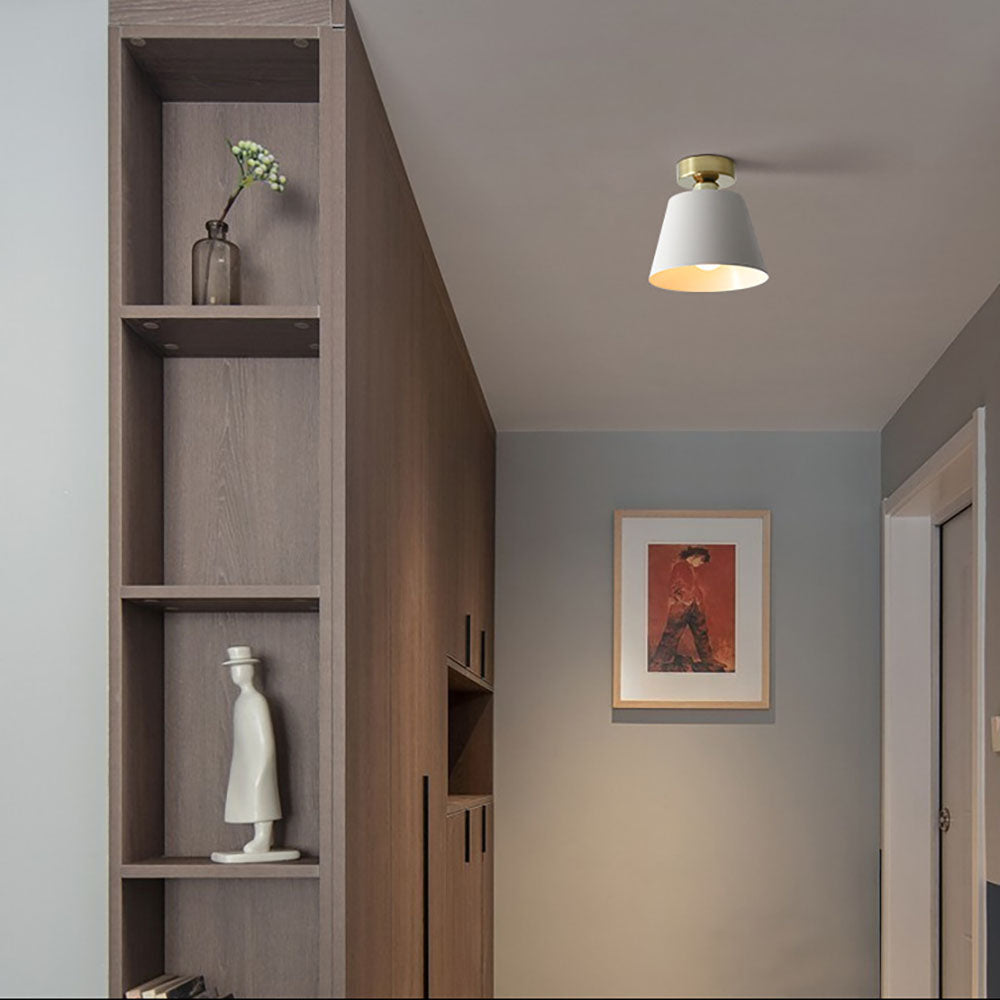 Arisha Cylindrique Métal Plafonnier Noir/Blanc Salle À Manger - Neutralighting