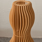 Muto Lampadaire Vague Moderne, Bois, Kaki, Salon - Neutralighting