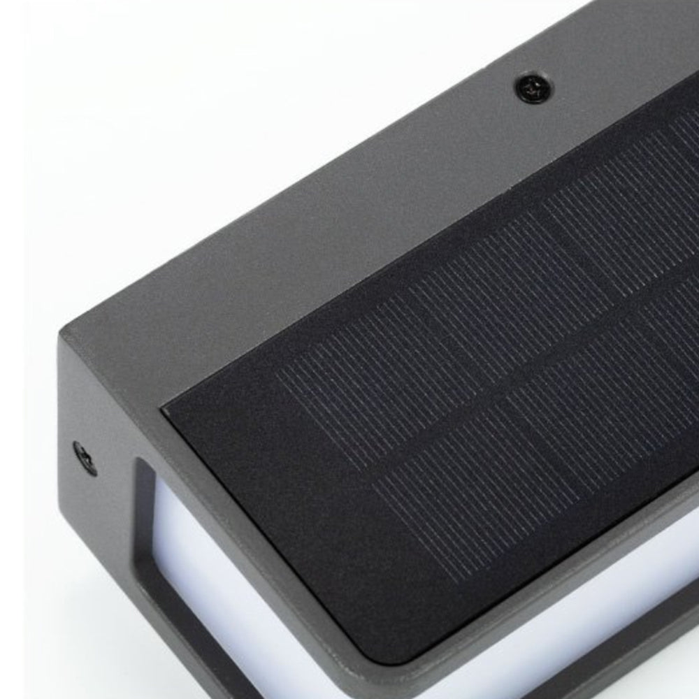 Ray Applique Minimaliste Rectangulaire Moderne, Câble/Solaire, Acrylique, Noir/Blanc, Jardin - Neutralighting