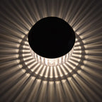 Ray Lampe de Table Ronde Moderne, Acrylique, Noir, Jardin - Neutralighting