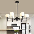 Valentina Bulle Moderne LED Lustre Noir/Doré Métal/Verre Chambre à Coucher - Neutralighting