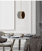 Valentina Suspension Rond LED Simplicité Noir Métal/Verre Chambre à Coucher - Neutralighting