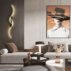 Lumor Applique Murale Vague Design Moderne Noir/Or Salon - Neutralighting