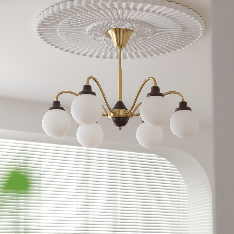 Valentina Français LED Lustre Chromé Or Salon/Chambre À Coucher - Neutralighting