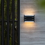 Ray Applique Murale d'Extérieur Rectangulaire, Métal, Noir, Allée/Cour - Neutralighting