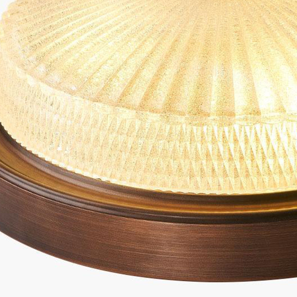 Silva Plafonnier Vintage Rond Verre Chambre à Coucher - Neutralighting