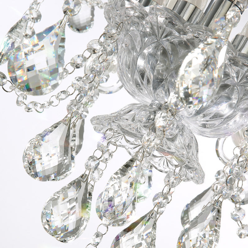 Silva Français Cristal Métal Lustre Salon Salle à Manger - Neutralighting