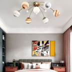 Aria Design Italien LED Plafonnier Planète Moderne Métal/Verre Coloré Salon - Neutralighting