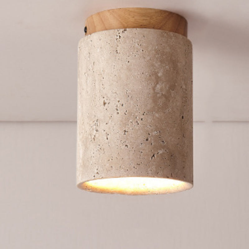 Arisha Rétro Pierre Bois Plafonnier Couloir - Neutralighting