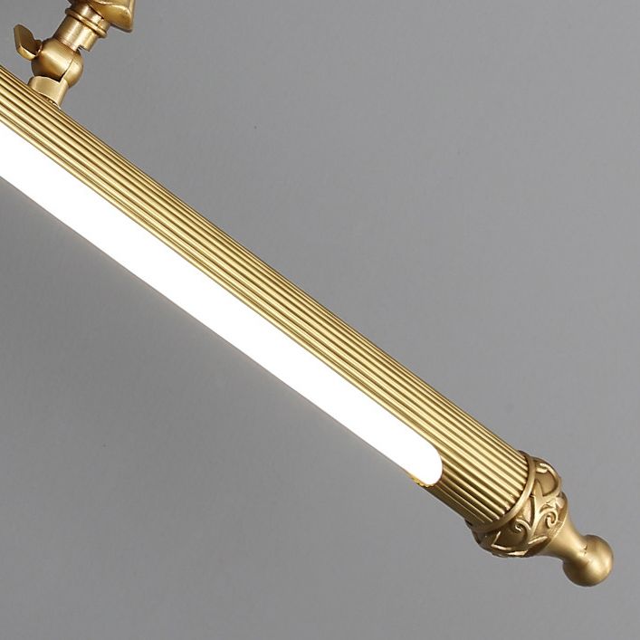 Ray Moderne LED Applique Murale à Miroir Vintage Métal/Acrylique Or Salle de Bain - Neutralighting