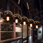 Epoch Lampe à Suspension LED Noire Vintage en Métal Pour Café - Neutralighting