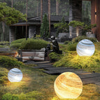 Myrah Lampadaire Boule Moderne Bleu/Curry de Lait Jardin - Neutralighting