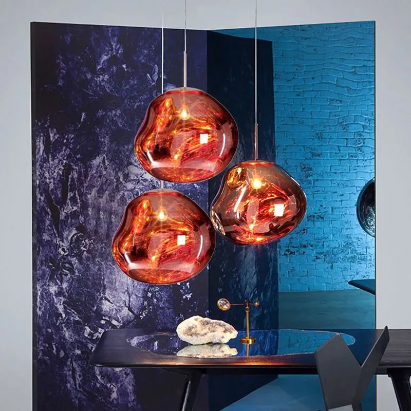 Milo Suspension Moderne en Verre Coloré Irregulier - Neutralighting