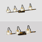 Kristy Applique Murale Miroir Bol Vintage, Métal/Cristal, Noir, Salle de Bain - Neutralighting