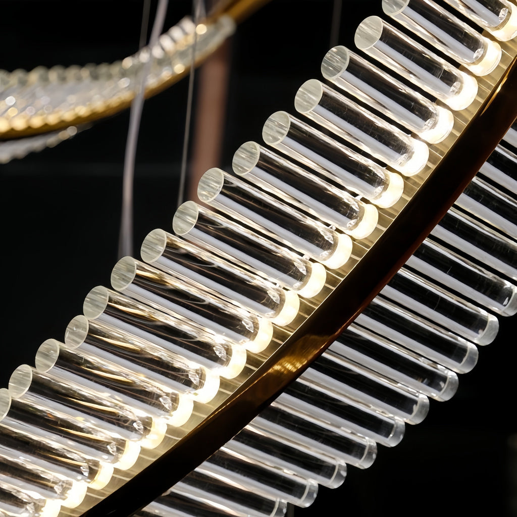 Arisha Nordique Luxe LED Suspension Métal Acrylique Hôtel Salon - Neutralighting