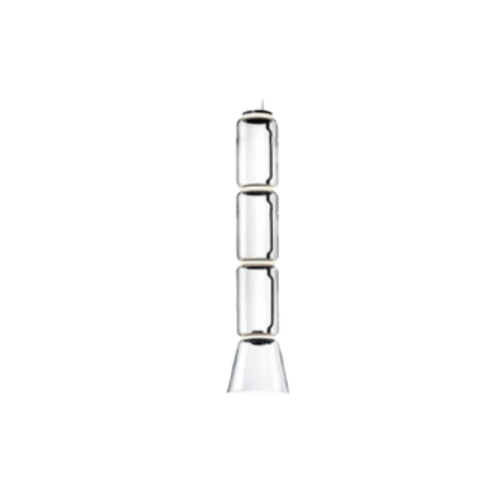 Valentina Luminaires Suspensions LED Cylindre Minimalisme Métal/Verre Transparent Salon/Chambre à Coucher - Neutralighting