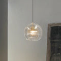 June Suspension Bulle Nordique Verre Transparent/Doré Salon/Chambre - Neutralighting