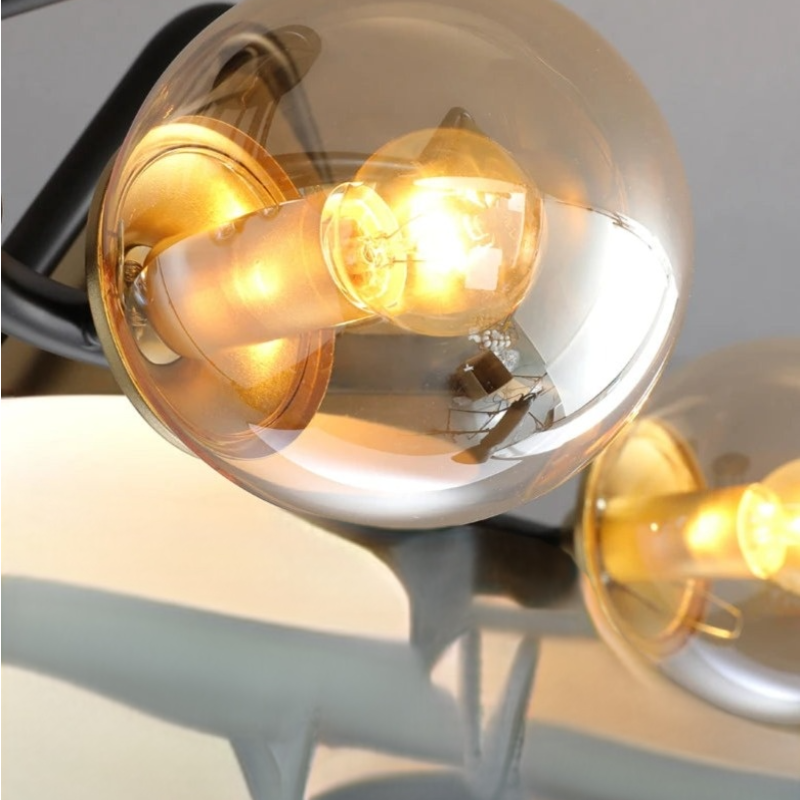 Arisha Design LED Plafonnier Métal/Verre Salon/Chambre à Coucher - Neutralighting
