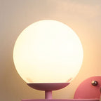 Aria Applique Murale Boule Moderne, Métal/Verre, Rose/Blanc, Chambre d'enfants - Neutralighting