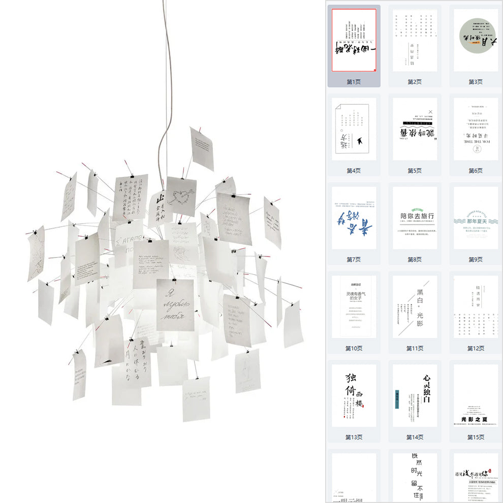 Ortheen Lustre Métal Papier Créativité Individuelle - Neutralighting