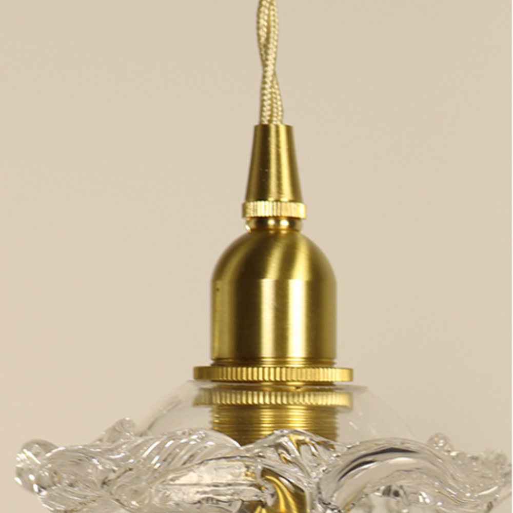 Valentina Romantique Rétro Rose Suspension Clair Verre Chambre à coucher - Neutralighting