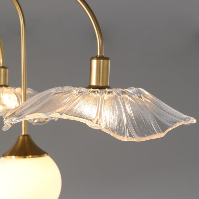 Valentina Nordique LED Lustre Or Verre Salon/Chambre À Coucher/Salle À Manger - Neutralighting