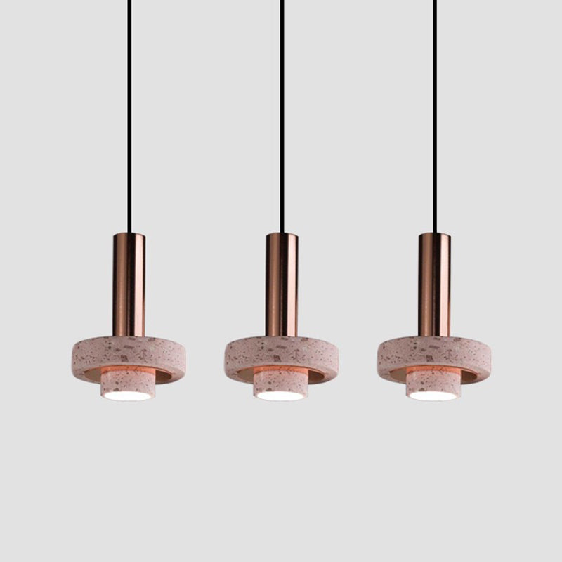 Aelith Suspension Cylindre Moderne Métal/Pierre Salle à Manger - Neutralighting