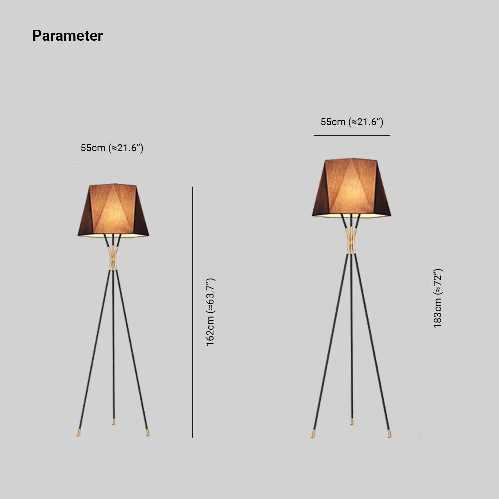 Mira Lampadaire Dôme Moderne, Métal/Tissu, Noir, Chambre - Neutralighting