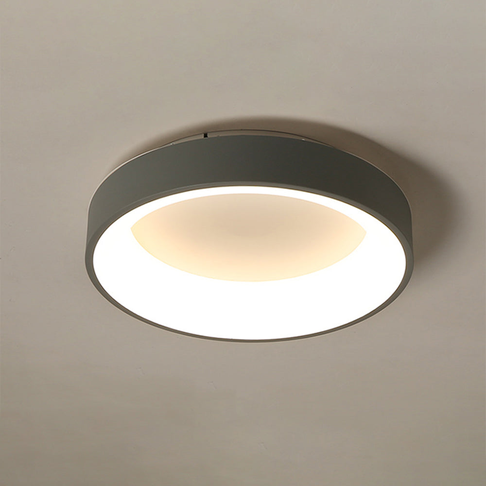 Arisha Plafonnier Bol Moderne, Métal/Acrylique, Blanc/Gris, Salon - Neutralighting