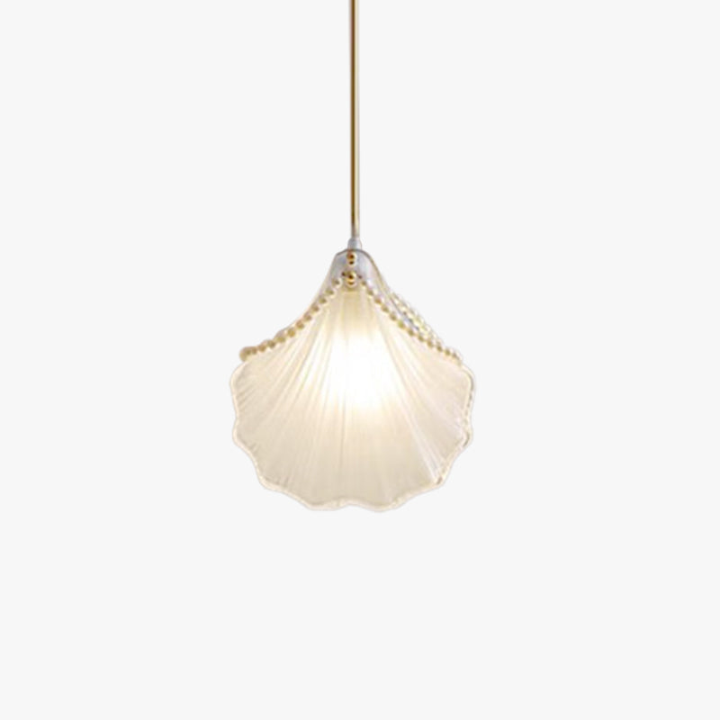 Kristy Suspension Coquille Moderne, Acrylique/Métal, Blanc, Chambre - Neutralighting