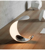 Aria Lampe de Table Lune Moderne, Métal/Acrylique, Blanc, Salon - Neutralighting