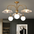 Valentina Nordique LED Lustre Or Verre Salon/Chambre À Coucher/Salle À Manger - Neutralighting