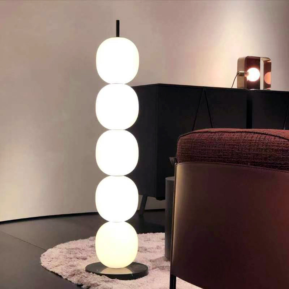 Valentina Lampadaire Lanterne Moderne Verre Blanc Chambre à Coucher/Salon Intérieur - Neutralighting