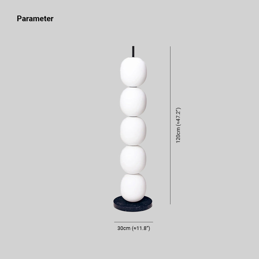 Valentina Lampadaire Lanterne Moderne Verre Blanc Chambre à Coucher/Salon Intérieur - Neutralighting
