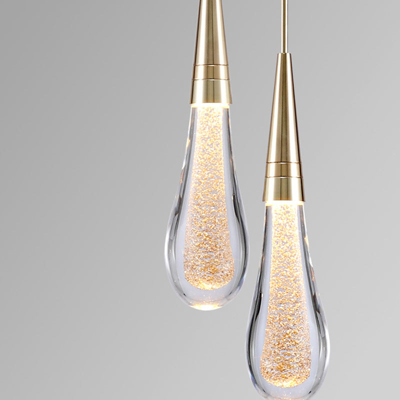Oleia Suspension Goutte Design Doré Salon - Neutralighting