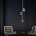 Kristy Luminaire Or Suspension Verre/Métal Pierres Chambre/Salon - Neutralighting