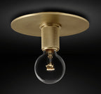 Solara Lumière de Plafond Conique en Verre et Laiton Industrielle - Neutralighting