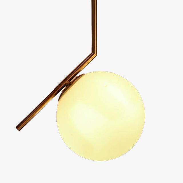 Suspension — Dorée à LED avec lampe en boule