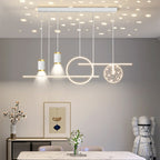 Arisha Luminaires Suspension Etoilé Moderne, Métal, Noir/Blanc/Or, Salon - Neutralighting