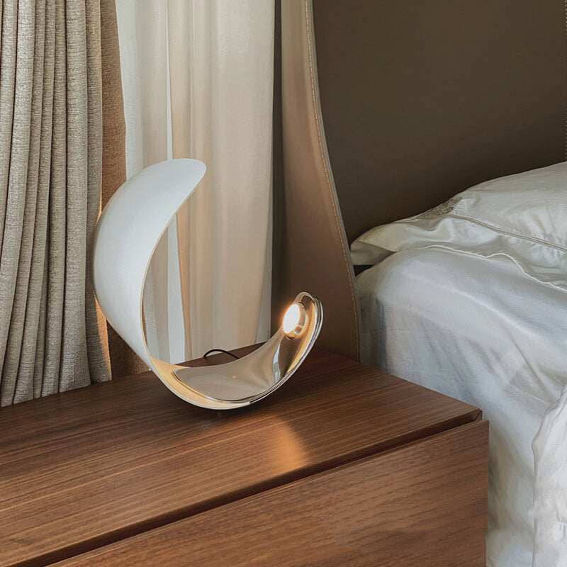 Aria Lampe de Table Lune Moderne, Métal/Acrylique, Blanc, Salon - Neutralighting